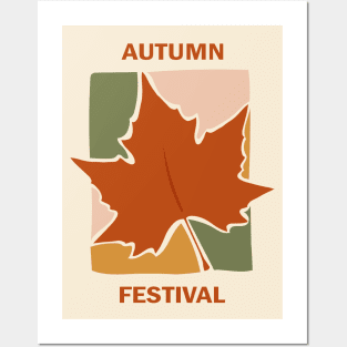 Autumn festival, Maple leaf, Cottagecore decor, Goblincore, Aesthetic poster, Botanical art, Abstract Posters and Art